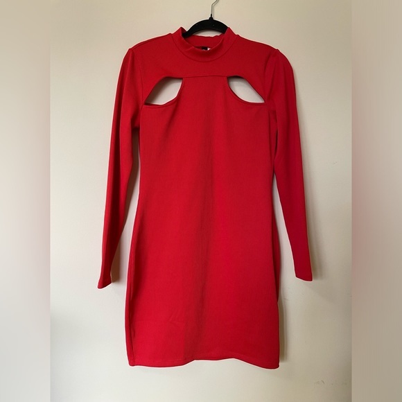 H&M Caliente Bodycon Cutout Ribbed Mini Dress - M - Picture 2 of 6